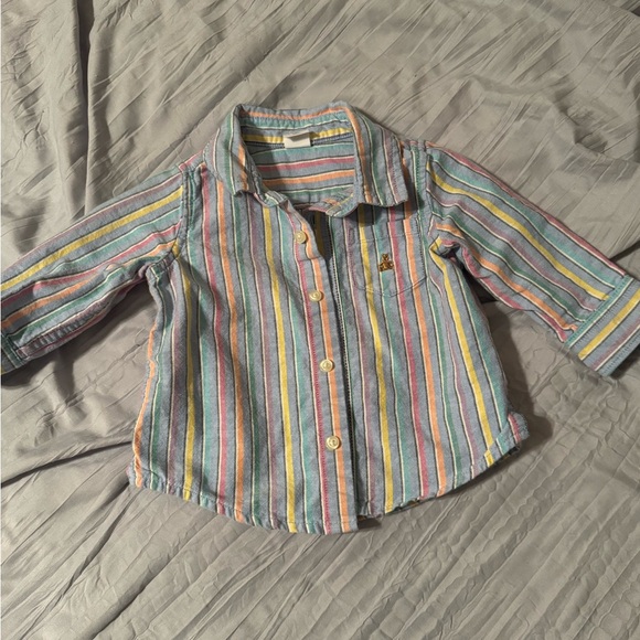 BabyGap (6-12m) colorful long sleeve button up EUC - Picture 2 of 3